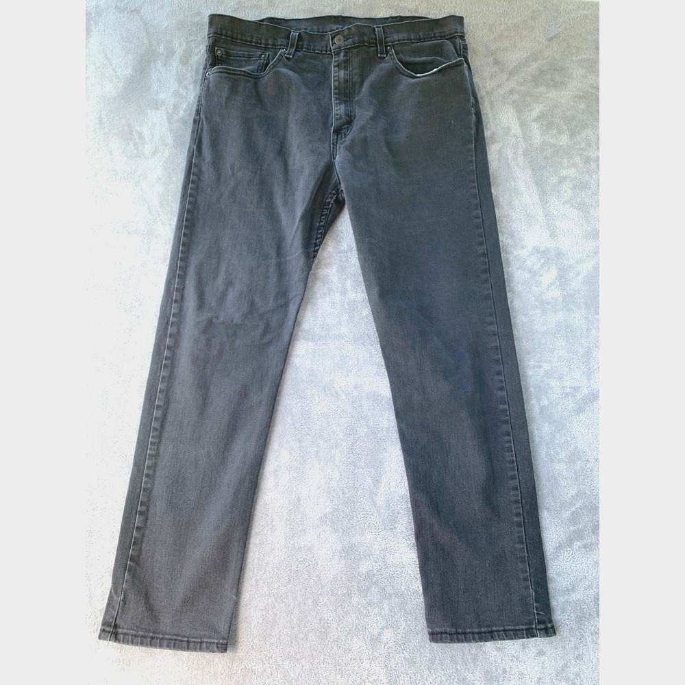 Levi's 502 Regular Taper Fit Black Denim Jeans Men' s Size 38x32